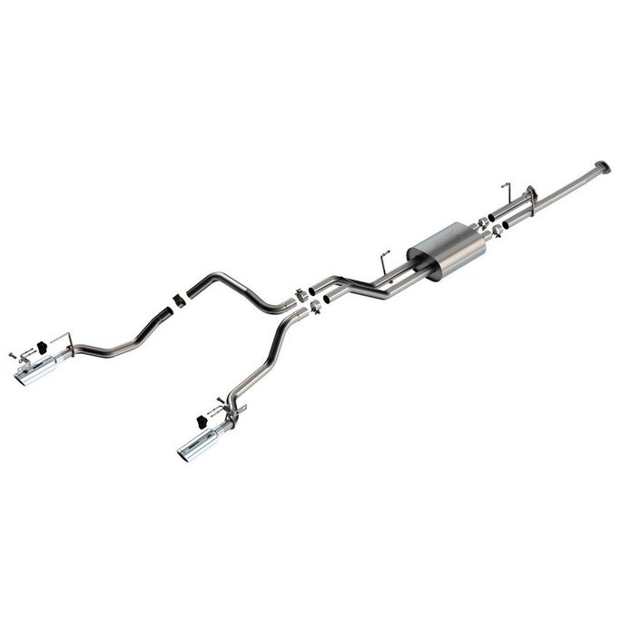 141028, BORLA 141028 Exhaust System Cat-Back 2.25", ATAK (4" Bright Chrome Tips) for TOYOTA Tundra 4.6L / 5.7L V8 2014-2021 في الإمارات العربية المتحدة, دبي. Condition - new. Price ⁦7,560 AED⁩. Photo, seller contacts | AUTO.AE