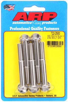 722-2500, ARP 722-2500 SAE Bolt Kit 5/16-24 x 2.500 hex SS bolts в ОАЭ, Дубай. Состояние - новое. Цена 230 AED. Фото, контакты продавца | AUTO.AE