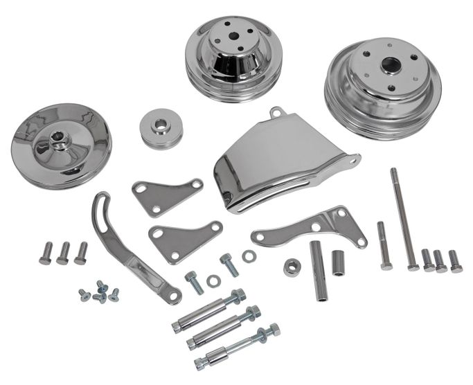SUM-G3977, Summit Racing™ SBC Chrome V-Belt Pulley Kit SUM-G3977 في الإمارات العربية المتحدة, دبي. Condition - new. Price ⁦710 AED⁩. Photo, seller contacts | AUTO.AE