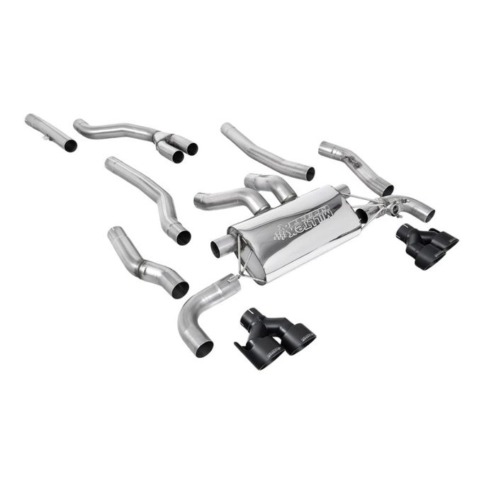 SSXBM1252, MILLTEK SSXBM1252 Cat-Back Exhaust, 3" (Cerakote Black GT-100 Trims) for BMW M240i XDrive (G42) Non-OPF/GPF in UAE, Dubai. Condition - new. Price ⁦16,830 AED⁩. Photo, seller contacts | AUTO.AE