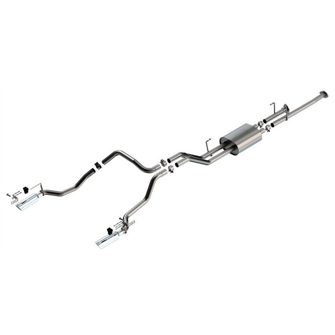 141026, BORLA 141026 Exhaust System Cat-Back 2.25", ATAK (4" Bright Chrome Tips) for TOYOTA Tundra 4.6L / 5.7L V8 2009-2013 in UAE, Dubai. Condition - new. Price ⁦7,600 AED⁩. Photo, seller contacts | AUTO.AE