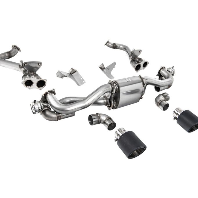 SSXPO166, MILLTEK SSXPO166 Cat-Back Exhaust, 2.37" (Carbon JET-115 Trims) for PORSCHE 718 Boxster GTS / Cayman GT4 2020- в ОАЭ, Дубай. Состояние - новое. Цена ⁦23 210 AED⁩. Фото, контакты продавца | AUTO.AE