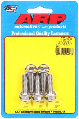 722-1000, ARP 722-1000 SAE Bolt Kit 5/16-24 x 1.000 hex SS bolts في الإمارات العربية المتحدة, دبي. Condition - new. Price 200 AED. Photo, seller contacts | AUTO.AE