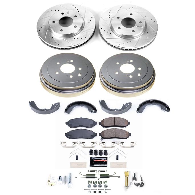 PWR-K15496DK, PowerStop Z23 Evolution Sport Disc and Drum Brake Upgrade Kits for 2015-2018 CITY EXPRESS, 2013-2021 NV200 - K15496DK в ОАЭ, Дубай. Состояние - новое. Цена ⁦1 700 AED⁩. Фото, контакты продавца | AUTO.AE