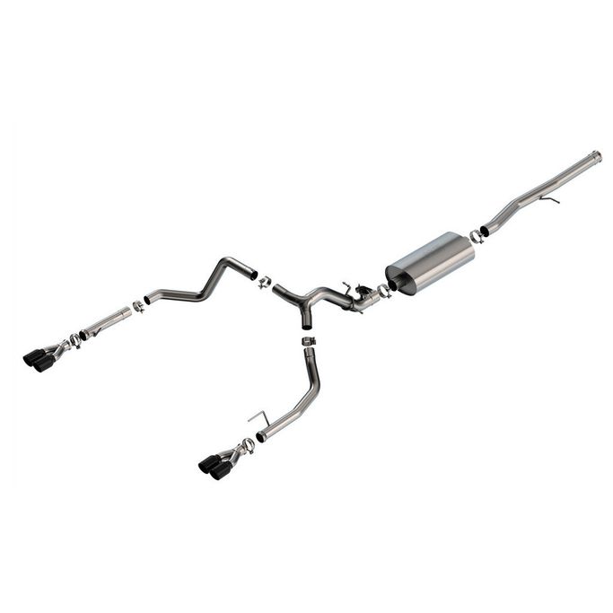140991BC, BORLA 140991BC Cat-Back Exhaust System 2.75" Touring (3.5" Black Chrome Tips) for CHEVROLET Silverado 1500 2024 / GMC Sierra 1500 2024 في الإمارات العربية المتحدة, دبي. Condition - new. Price ⁦9,600 AED⁩. Photo, seller contacts | AUTO.AE