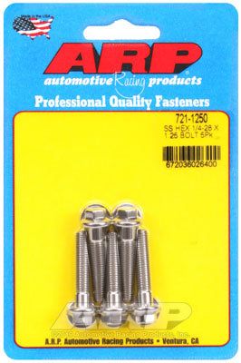 721-1250, ARP 721-1250 SAE Bolt Kit 1/4-28 x 1.250 hex SS bolts в ОАЭ, Дубай. Состояние - новое. Цена 190 AED. Фото, контакты продавца | AUTO.AE