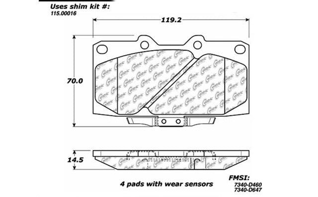 309.06470, STOPTECH 309.06470 Front Sport Brake Pads with Shims & Hardware NISSAN 300ZX 1989-1996 في الإمارات العربية المتحدة, دبي. Condition - new. Price ⁦400 AED⁩. Photo, seller contacts | AUTO.AE