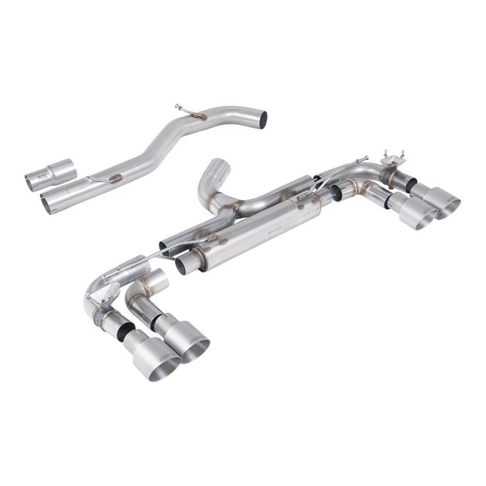 SSXVW715, MILLTEK SSXVW715 Cat-Back Exhaust, 3.15" (Brushed Titanium GT-100 Trims) for VW Golf R (MK7) في الإمارات العربية المتحدة, دبي. Condition - new. Price ⁦12,650 AED⁩. Photo, seller contacts | AUTO.AE