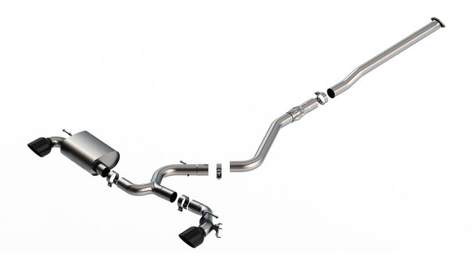 140926BC, BORLA 140926BC Cat-Back Exhaust System ATAK 3", TIP 5" Black Chrome, T-304 Stainless Steel for HYUNDAI Kona N 2.0L 2022-2023 in UAE, Dubai. Condition - new. Price ⁦8,490 AED⁩. Photo, seller contacts | AUTO.AE