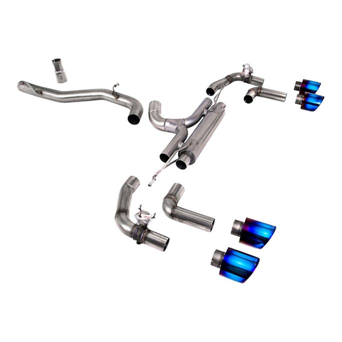 SSXVW670, MILLTEK SSXVW670 Cat-Back Exhaust, 3.15" (Blue Titanium GT-115 Trims) for VW Golf R (MK8) في الإمارات العربية المتحدة, دبي. Condition - new. Price ⁦16,910 AED⁩. Photo, seller contacts | AUTO.AE