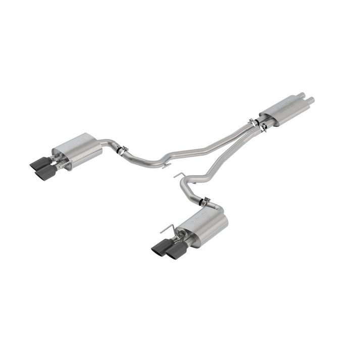 1014045BC, BORLA 1014045BC Cat-Back Exhaust System 2.5", Touring (4" RD X 9.5" And 4" RD X 6.2" Black Chrome Tips), With Valves for FORD Mustang GT 5.0L 2018-2023 في الإمارات العربية المتحدة, دبي. Condition - new. Price ⁦11,760 AED⁩. Photo, seller contacts | AUTO.AE