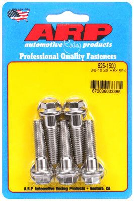 625-1500, ARP 625-1500 SAE Bolt Kit 3/8-16 x 1.500 hex 7/16 wrenching SS bolts в ОАЭ, Дубай. Состояние - новое. Цена 240 AED. Фото, контакты продавца | AUTO.AE
