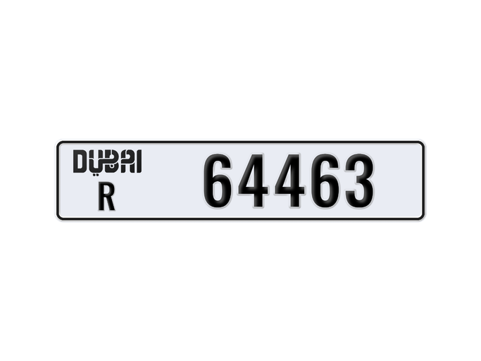 لوحة السيارة R 64463 للبيع في في الإمارات, أبوظبي. 5-رقما – سيارة خاصة | AUTO.AE | إعلان #274802
