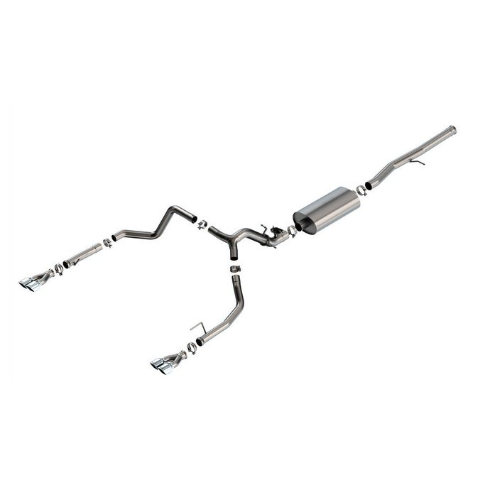 140992, BORLA 140992 Cat-Back Exhaust System 2.75" Touring (3.5" x 3.28" Bright Chrome Tips) for CHEVROLET Silverado 1500 2024 / GMC Sierra 1500 2024 в ОАЭ, Дубай. Состояние - новое. Цена ⁦8 710 AED⁩. Фото, контакты продавца | AUTO.AE