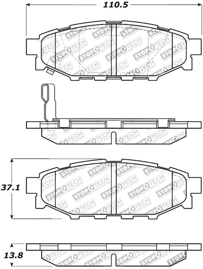 309.11140, STOPTECH 309.11140 Rear Sport Brake Pads with Shims & Hardware SCION/SUBARU BRZ/Crosstrek/Forester/FR-S 2005-2019 في الإمارات العربية المتحدة, دبي. Condition - new. Price ⁦250 AED⁩. Photo, seller contacts | AUTO.AE
