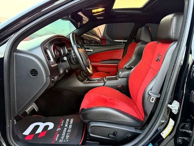 Used Dodge Charger SRT VII (LD) Facelift, 6.4 l, 2021 in Abu Dhabi by Al Bayan Motors, Black color. GCC Specs | AUTO.AE