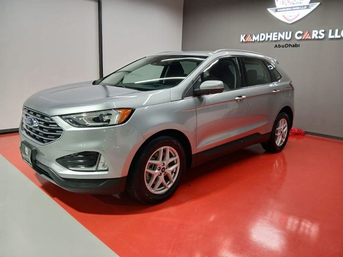 Used Ford Edge II Facelift, 2.0 l, 2021 in Abu Dhabi by Kamdhenu Cars, Silver color. GCC Specs | AUTO.AE | Listing #264217
