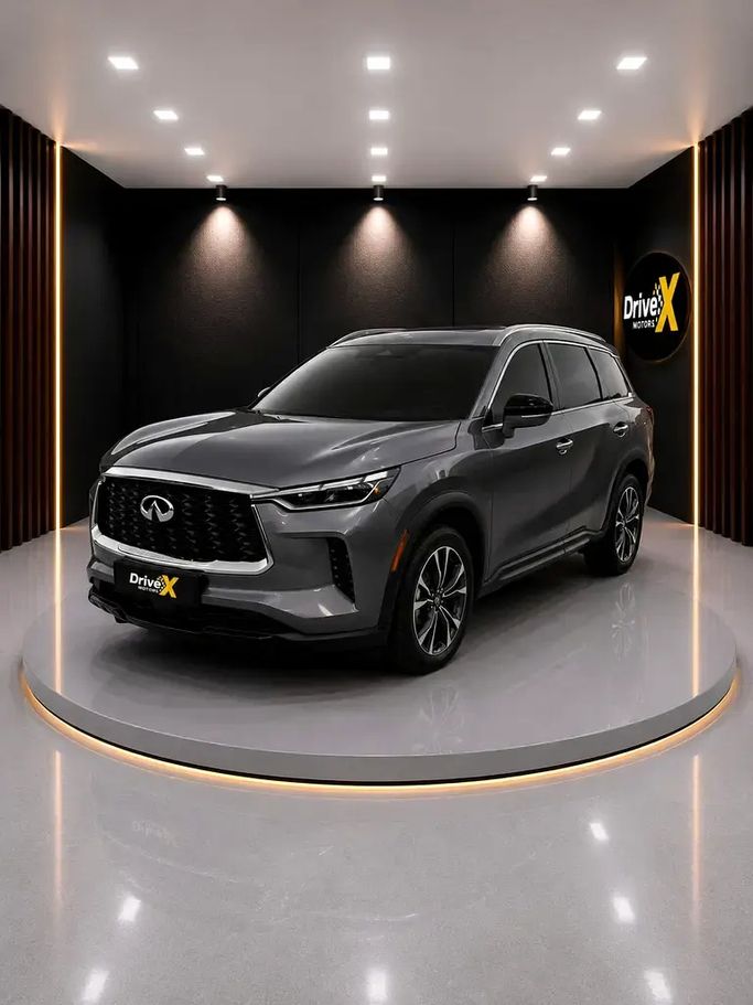 مستعملة Infiniti QX60 ثانياً, 3.5 l, 2023 في في الإمارات, أبوظبي من Drive X Motors، اللون رمادي. مواصفات الخليج | AUTO.AE | إعلان #274551