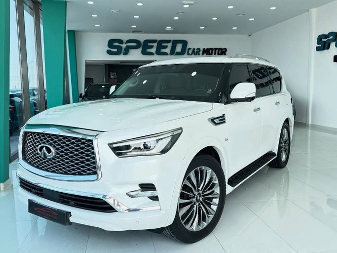 Used Infiniti QX80 I Facelift 3, 5.6 l, 2020 in Abu Dhabi by Speed Car Motors, White color.  | AUTO.AE