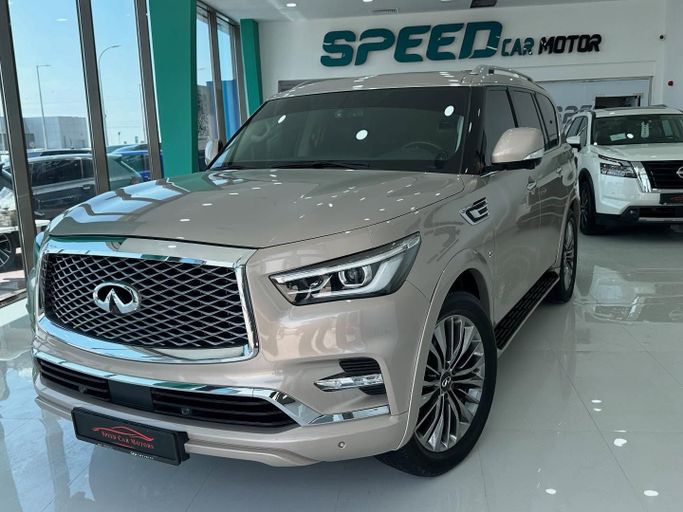 Used Infiniti QX80 I Facelift 2, 5.6 l, 2018 in Abu Dhabi by Speed Car Motors, Grey color.  | AUTO.AE
