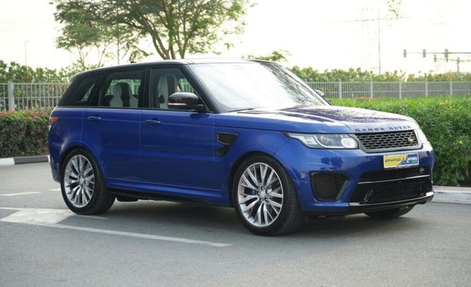 Used Land Rover Range Rover Sport SVR II Facelift, 5.0 l, 2017 in Abu Dhabi by Advantage Motors, Blue color. GCC Specs | AUTO.AE