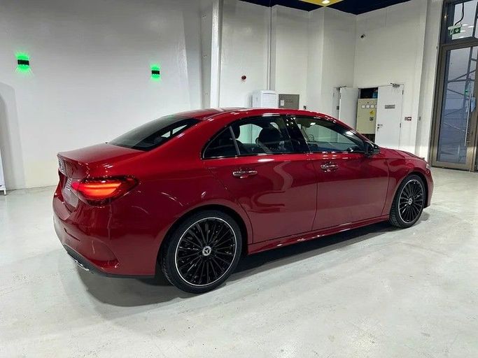 New Mercedes-Benz A-Class AMG 35 AMG II (W177) Facelift, 2.0 l, 2025 in Abu Dhabi by Al Ramz Motors, Red color. GCC Specs | AUTO.AE