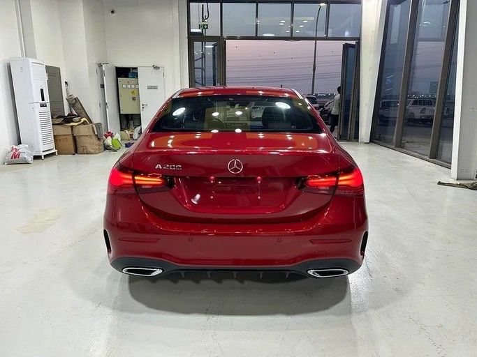 New Mercedes-Benz A-Class AMG 35 AMG II (W177) Facelift, 2.0 l, 2025 in Abu Dhabi by Al Ramz Motors, Red color. GCC Specs | AUTO.AE