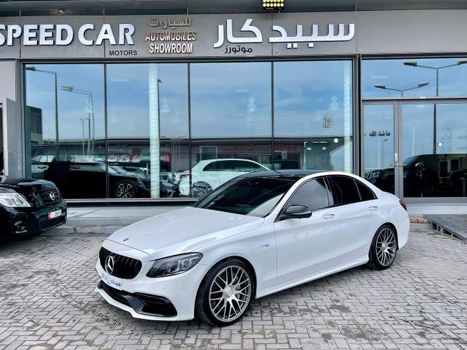 Used Mercedes-Benz C-Class AMG 43 AMG IV (W205) Facelift, 3.0 l, 2019 in Abu Dhabi by Speed Car Motors, White color. GCC Specs | AUTO.AE