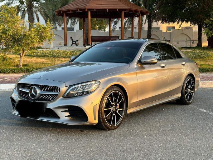 Used Mercedes-Benz C-Class 200 IV (W205) Facelift, 1.5 l, 2019 in Abu Dhabi by Speed Car Motors, Grey color. GCC Specs | AUTO.AE