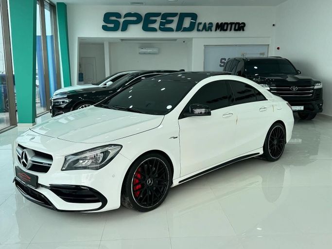 Used Mercedes-Benz CLA AMG 45 AMG I (C117, X117) Facelift, 2.0 l, 2018 in Abu Dhabi by Speed Car Motors, White color. Other | AUTO.AE