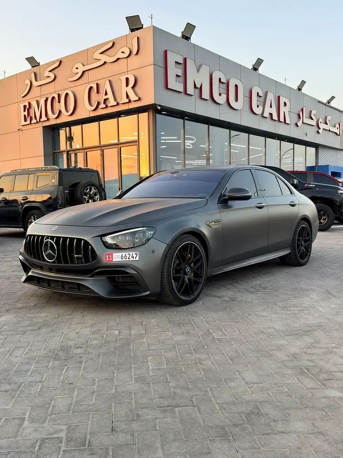 Used ⁦Mercedes-Benz E-Class AMG 63 AMG S V (W213) Facelift, 4.0 l, 2021⁩ in UAE, Abu Dhabi by Emco car, Grey color. American Specs | AUTO.AE | Listing #285044