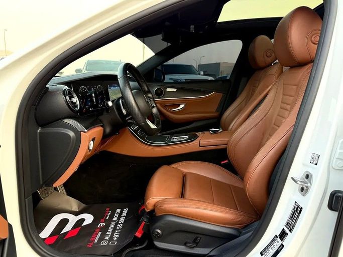 Used Mercedes-Benz E-Class 300 V (W213, S213, C238) Facelift, 2.0 l, 2022 in Abu Dhabi by Al Bayan Motors, White color. GCC Specs | AUTO.AE