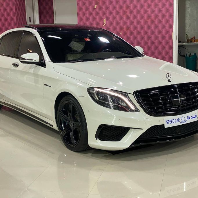 Used Mercedes-Benz S-Class AMG 63 AMG Long III (W222, C217), 5.5 l, 2014 in Abu Dhabi by Speed Car Motors, White color. GCC Specs | AUTO.AE