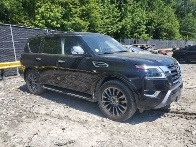 Подержанный Nissan Armada II Рестайлинг, 5.6 л, 2022 в Абу-Даби от Drive Time Motors Черный цвет. Американская | AUTO.AE