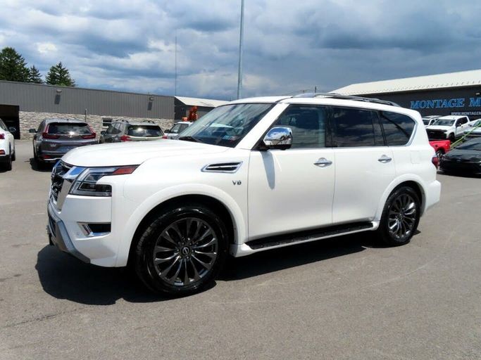 Used Nissan Armada II Facelift, 5.6 l, 2022 in Abu Dhabi, White color. Canadian Specs | AUTO.AE