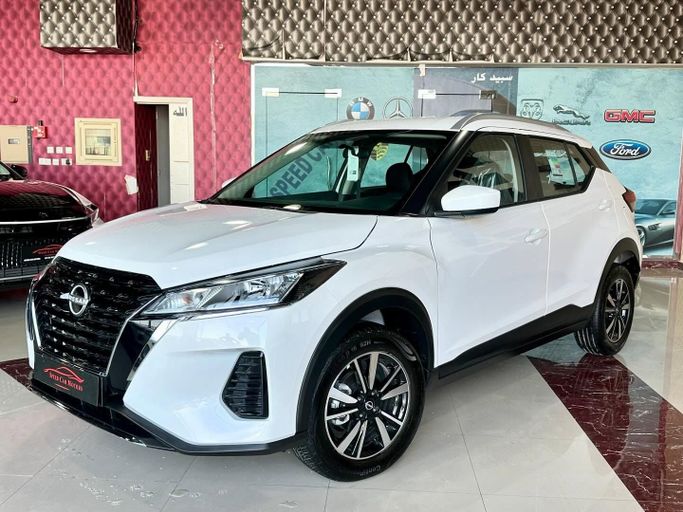 New Nissan Kicks I Facelift, 1.6 l, 2024 in Abu Dhabi by Speed Car Motors, White color.  | AUTO.AE