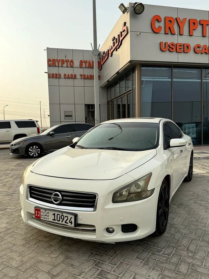 Used Nissan Maxima VII (A35), 3.5 l, 2012 in Abu Dhabi by Crypto Stars Used Cars Trading, White color. GCC Specs | AUTO.AE