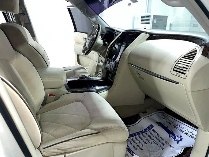 Used Nissan Patrol VI (Y62) Facelift, 5.6 l, 2015 in Abu Dhabi by Al Ramz Motors, White color. GCC Specs | AUTO.AE