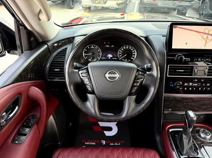 Used Nissan Patrol VI (Y62) Facelift 2, 5.6 l, 2023 in Abu Dhabi by Al Bayan Motors, Black color. GCC Specs | AUTO.AE