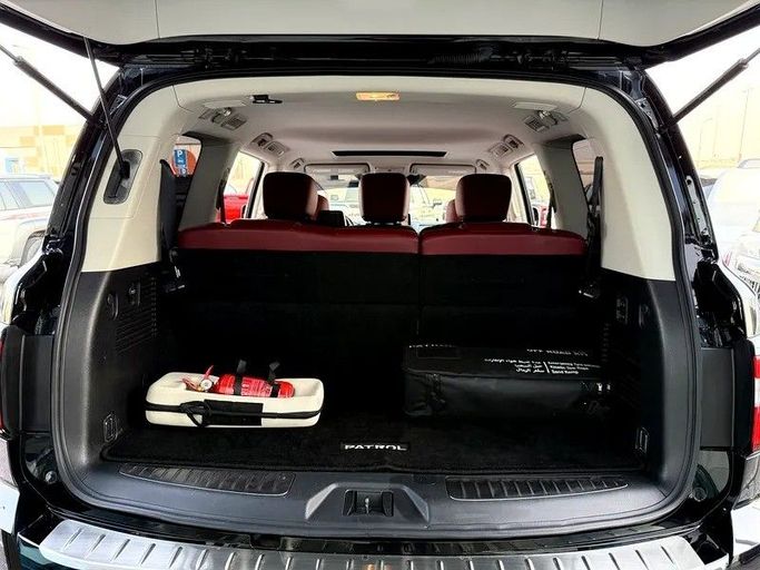 Used Nissan Patrol VI (Y62) Facelift 2, 5.6 l, 2023 in Abu Dhabi by Al Bayan Motors, Black color. GCC Specs | AUTO.AE