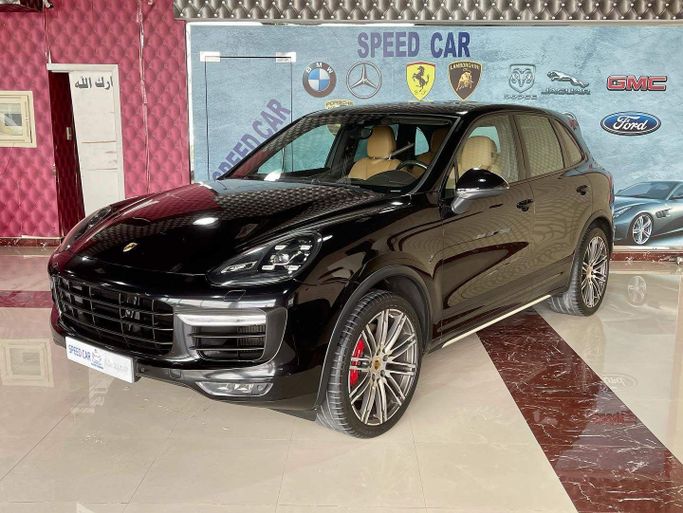 Used Porsche Cayenne Turbo II Facelift (958), 4.8 l, 2015 in Abu Dhabi by Speed Car Motors, Black color.  | AUTO.AE
