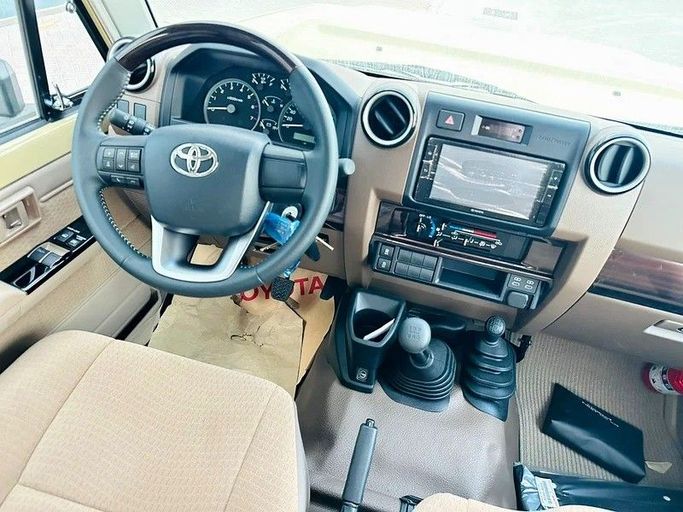 New Toyota Land Cruiser 70 Series Facelift 2, 4.0 l, 2025 in Abu Dhabi by Al Lulu Cars, Beige color. GCC Specs | AUTO.AE