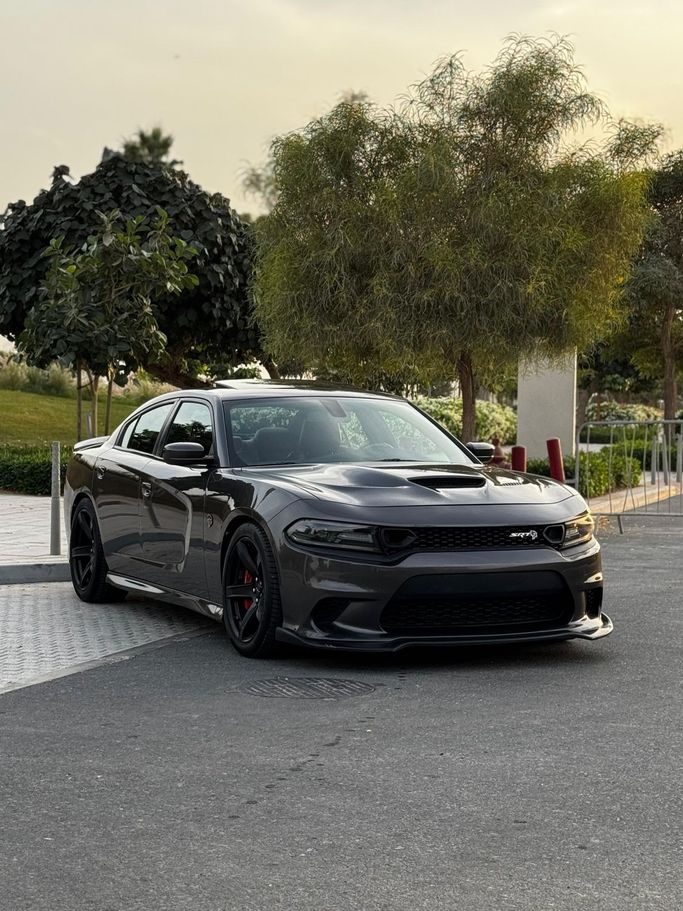Used Dodge Charger Hellcat VII (LD) Facelift, 6.2 l, 2019 in Ajman, Grey color. GCC Specs | AUTO.AE