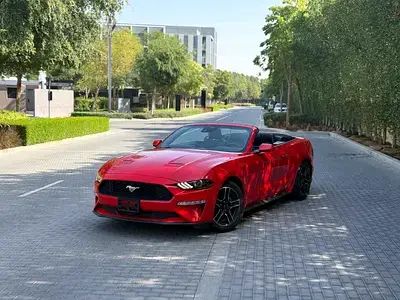 مستعملة Ford Mustang فيس ليفت السادس, 2.3 l, 2023 في في عجمان من ALBASHEQ MOTORS، اللون أحمر. المواصفات الكندية | AUTO.AE
