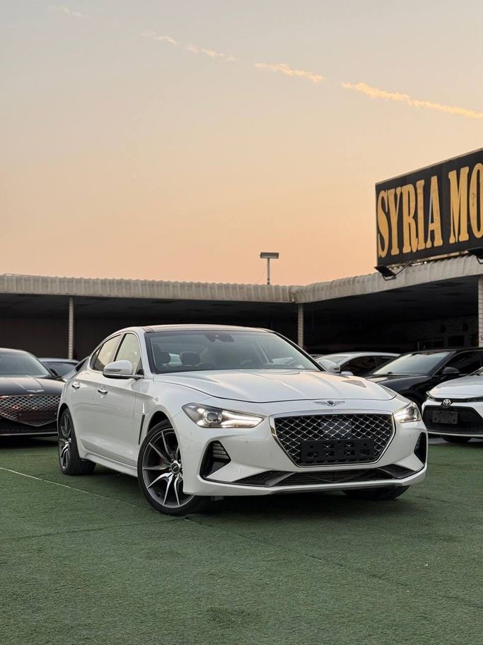 Used Genesis G70 I, 2.0 l, 2021 in Ajman by Syria Motors, White color. American Specs | AUTO.AE