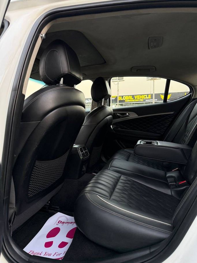 Used Genesis G70 I, 2.0 l, 2021 in Ajman by Syria Motors, White color. American Specs | AUTO.AE