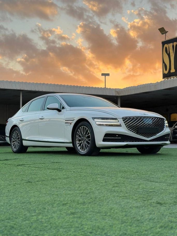 Used Genesis G80 II, 2.5 l, 2021 in Ajman by Syria Motors, White color. Korean Specs | AUTO.AE