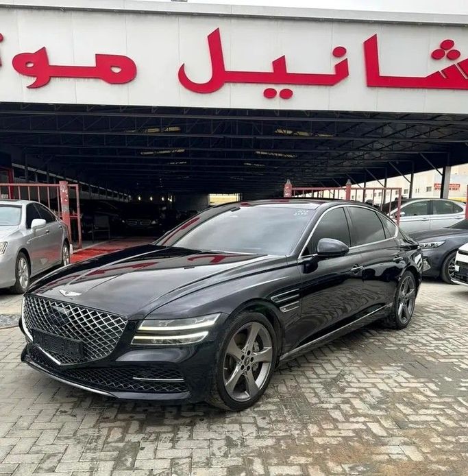 مستعملة Genesis G80 ثانياً, 3.5 l, 2022 في في عجمان من CHANEL MOTORS، اللون أسود. المواصفات الكورية | AUTO.AE