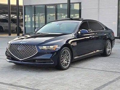 مستعملة Genesis G90 أنا فيس ليفت، 5.0 لتر، 2022 في الإمارات، عجمان من ALWAJAHA AUTO، اللون أزرق. المواصفات الأمريكية | AUTO.AE | إعلان #282530 — صورة 2 من 9