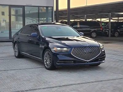 مستعملة Genesis G90 أنا فيس ليفت، 5.0 لتر، 2022 في الإمارات، عجمان من ALWAJAHA AUTO، اللون أزرق. المواصفات الأمريكية | AUTO.AE | إعلان #282530 — صورة 3 من 9